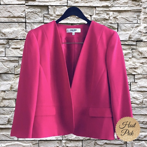 jones studio open front blazer
